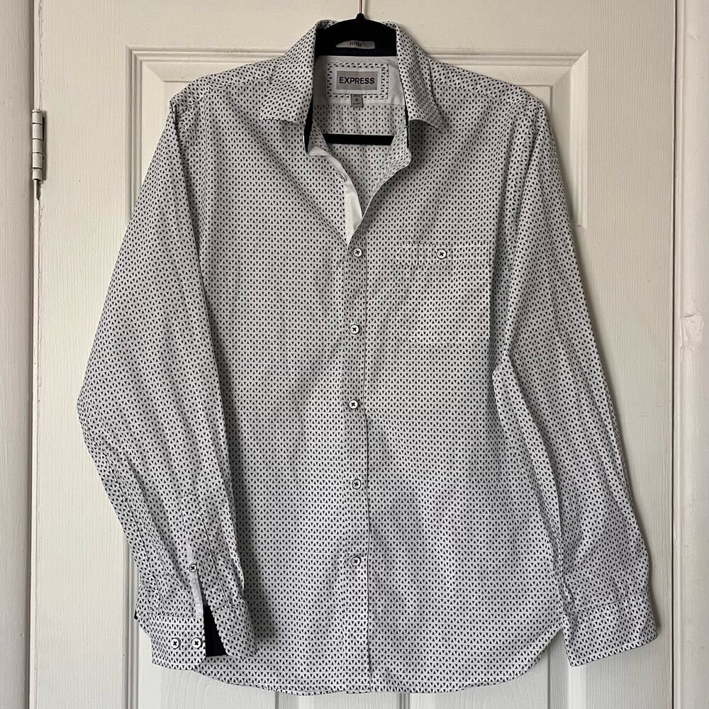 Express Fitted Button-Down Shirt - Size M (15-15 1/2)